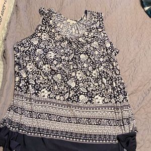 3xl White Birch Tank top navy